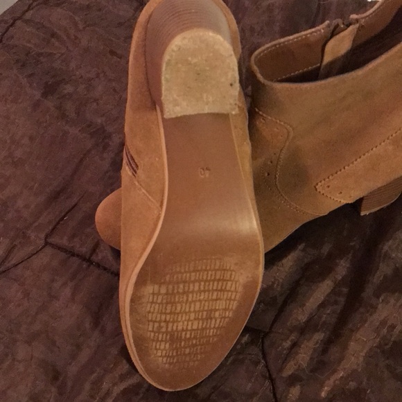 Promod Alala Mid Heel Suede Women’s Booties In Tan, EU 40, US 10 - Picture 4 of 7